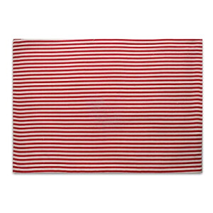 Set de table rouge pinstripe en coton 4 pièces 32x45 cm