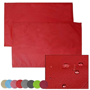 Set de table rouge en polyester 2 pièces 50x150 cm