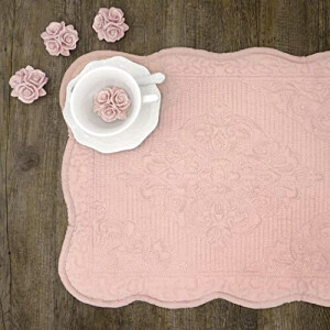 Set de table rose en coton