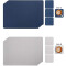 Set de table bleu gris en plastique 6 pièces 30x43 cm - miniature variant 1