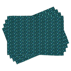 Set de table bleu standard en polyester 30 cm