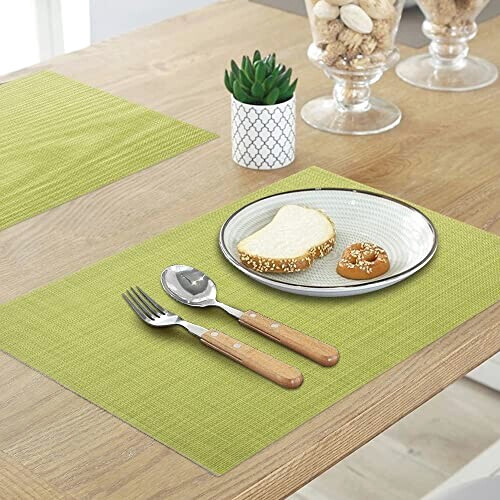 Set de table vert en pvc 4 pièces 45.7x30.5 cm variant 0 