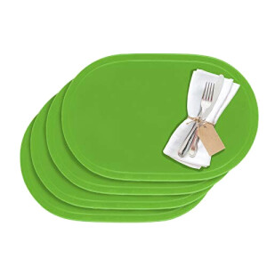 Set de table vert en plastique 45.5x29 cm