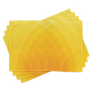 Set de table jaune standard en polyester 30 cm