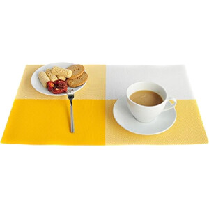 Set de table jaune en pvc 45x30 cm