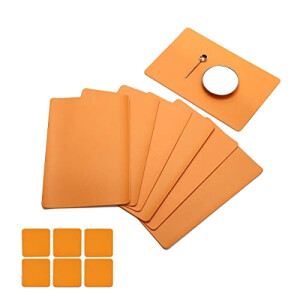 Set de table orange en pvc 6 pièces 30x45 cm