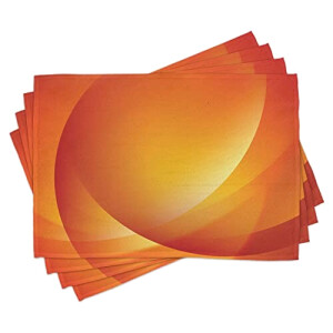 Set de table orange standard en polyester 30 cm