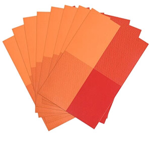Set de table orange en pvc 8 pièces 45x30 cm