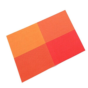 Set de table orange en plastique 45x30 cm