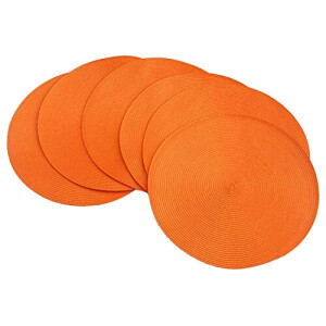 Set de table orange 6 pièces