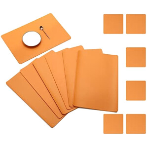 Set de table orange en pvc 6 pièces 45.7x30.5 cm