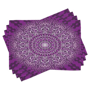 Set de table violet multi en polyester 30x45 cm