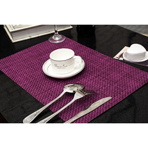 Set de table violet en polyester 2 pièces 30x45 cm