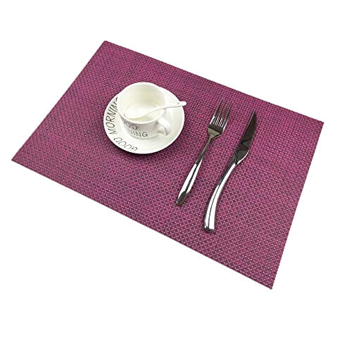 Set de table violet en plastique 4 pièces variant 3 