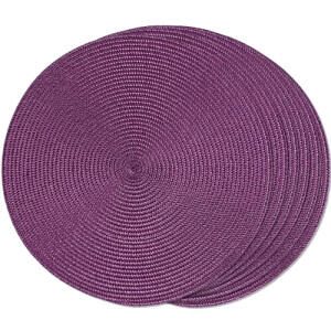 Set de table violet 6 pièces 38 cm