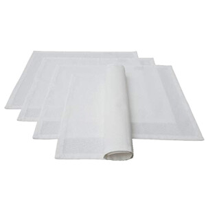 Set de table blanc en coton 4 pièces 46x36 cm