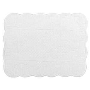 Set de table blanc en coton 35x50 cm
