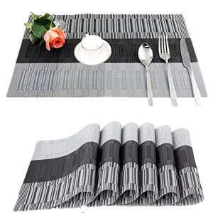 Set de table gris noir- en pvc 45x30 cm