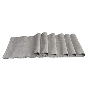 Set de table gris en coton 6 pièces 3.3x0.01 cm